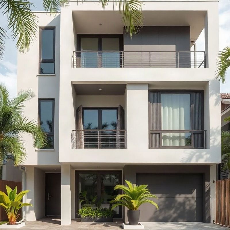 Modern Curitiba residential facade in soft daylight